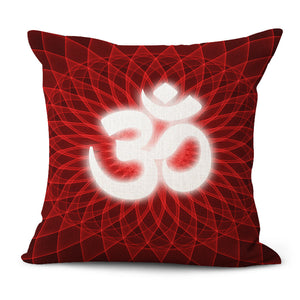 Om Symbol Mandala Cushion Cover 