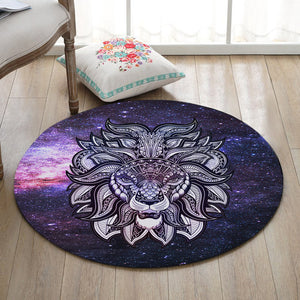 Aztec Lion Round Floor Mat 