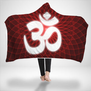 Om Symbol Mandala Hooded Blanket 